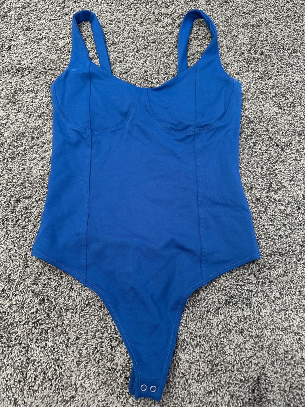 Abercrombie And Fitch Soft A&f Collection Thong Snap Bodysuit Blue Size S